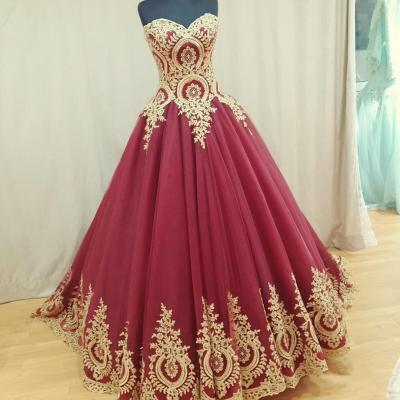 wine red wedding dress,burgundy wedding gowns,ball gown wedding dresses,bridal dress,Prom Dresses, Evening Dress