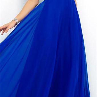 Royal Blue Prom Dresses,Elegant Evening Dresses,Long Formal Gowns,Beaded Party Dresses,Chiffon Pageant Formal Dress,Chiffon Evening Gown