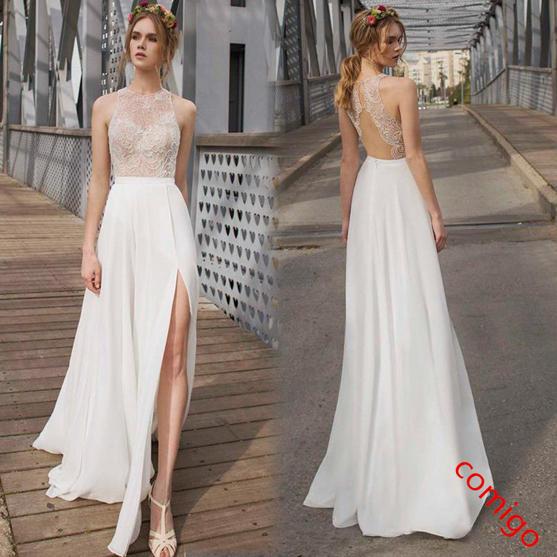 Prom Dress White Y Lace Evening Prom Dress White Y Lace Evening Chiffon Formal Long Party Dresses Handmade Custom Made