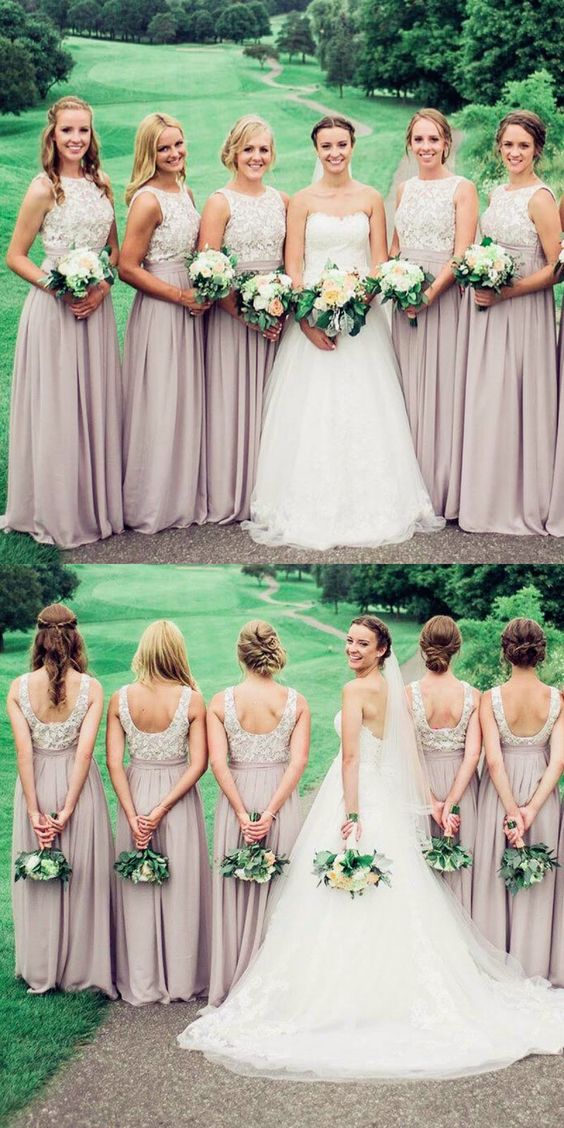 A Line Bridesmaid Dresses Purple Grey With Lace A Line Bridesmaid Dresses Purple Grey With Lace