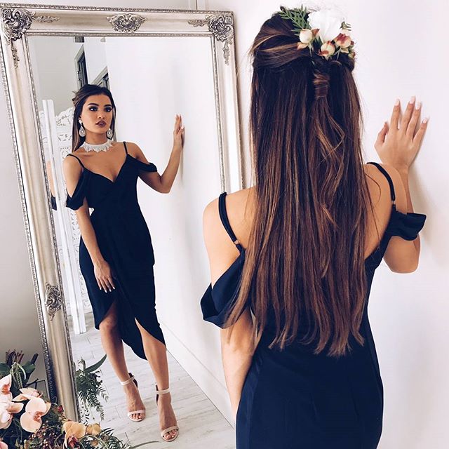 Special Short Navy Blue Prom Dresses Chiffon Prom Dress Homecoming