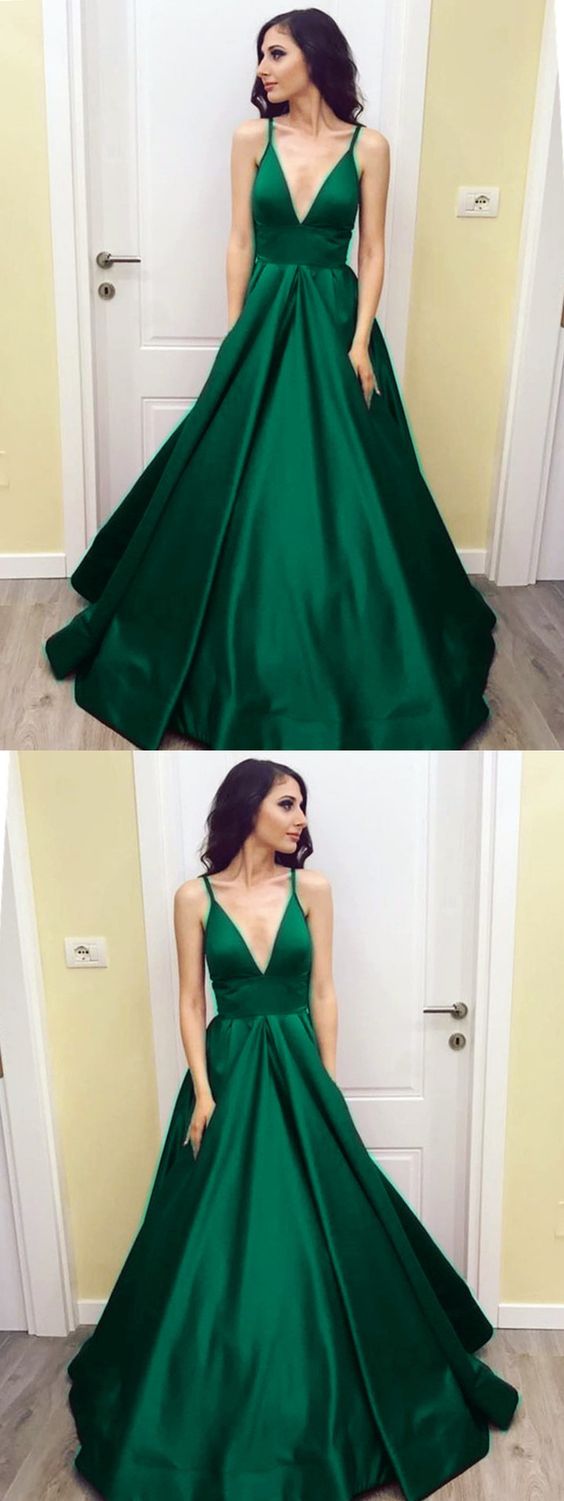 emerald green satin bridesmaid dresses