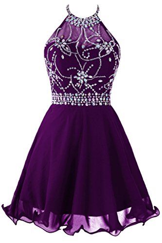 Purple Homecoming Dresses,Rhinestone ...