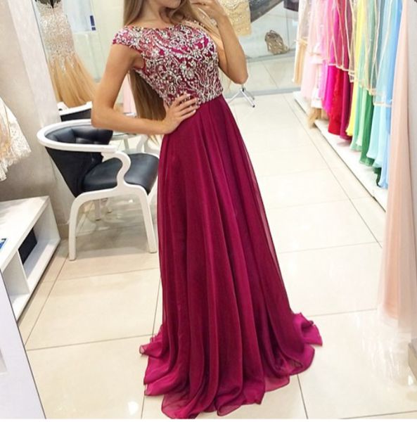 wine red formal dresses