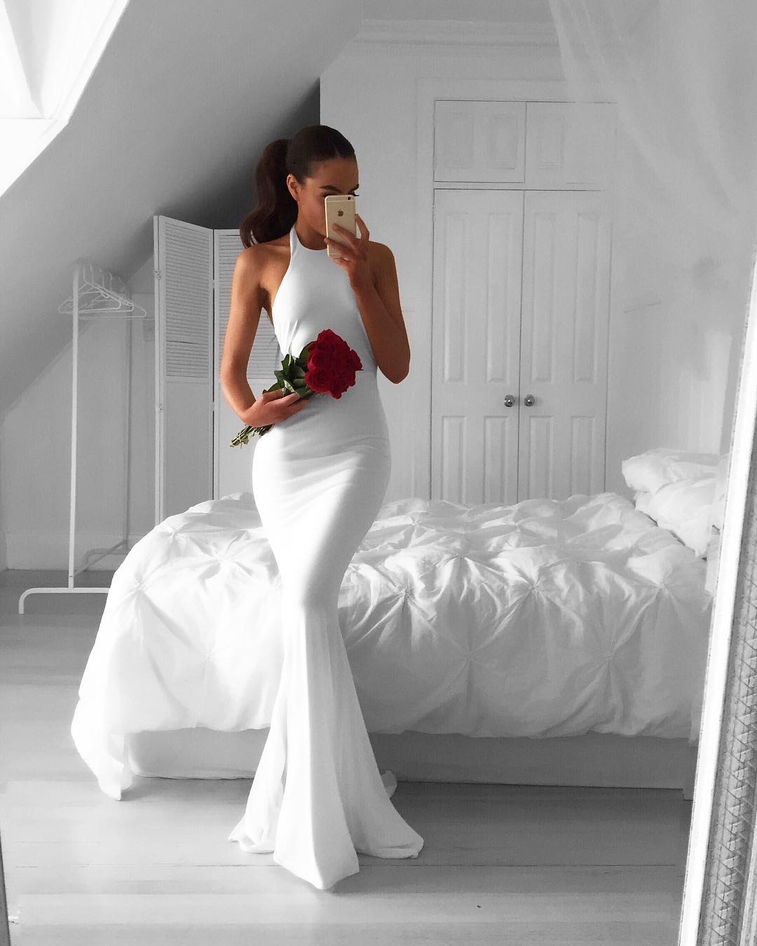 long white evening gown