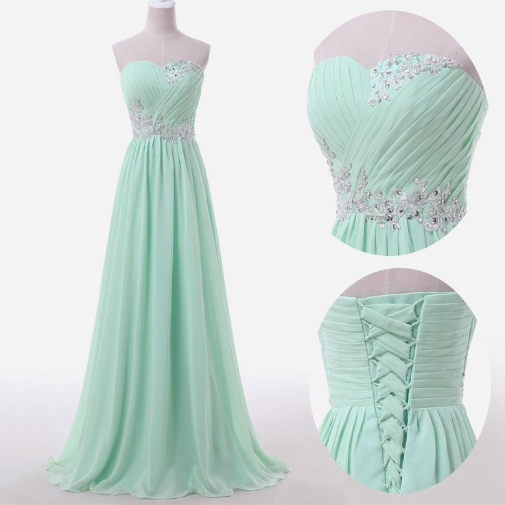 Prom Dresses Long Green Corset