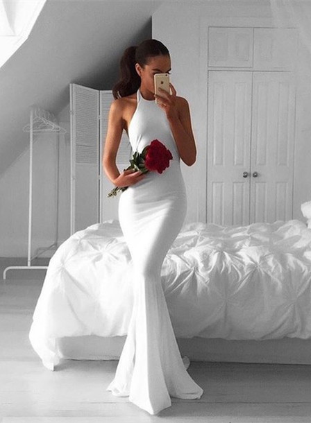 white evening dresses