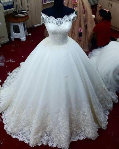 Off Shoulder Princess Wedding Dresses