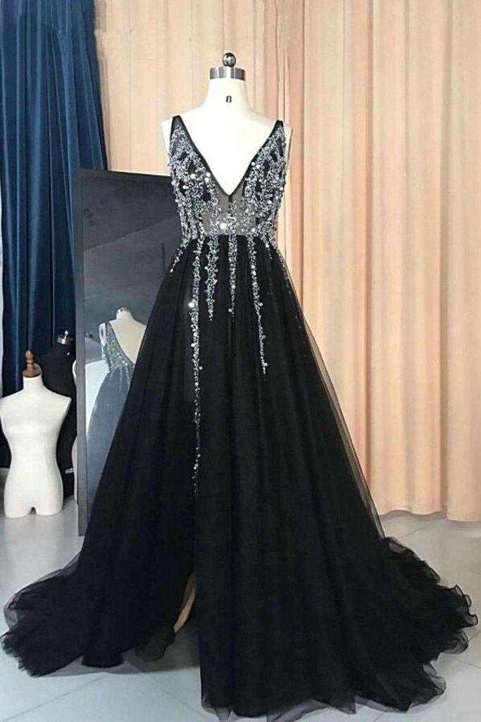 Black And Silver Evening Gowns Top ...