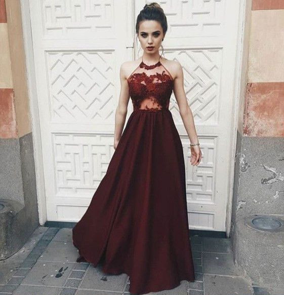 Mesh Top Prom Dress
