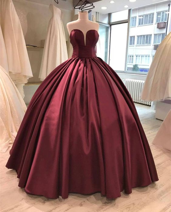 maroon gown for wedding